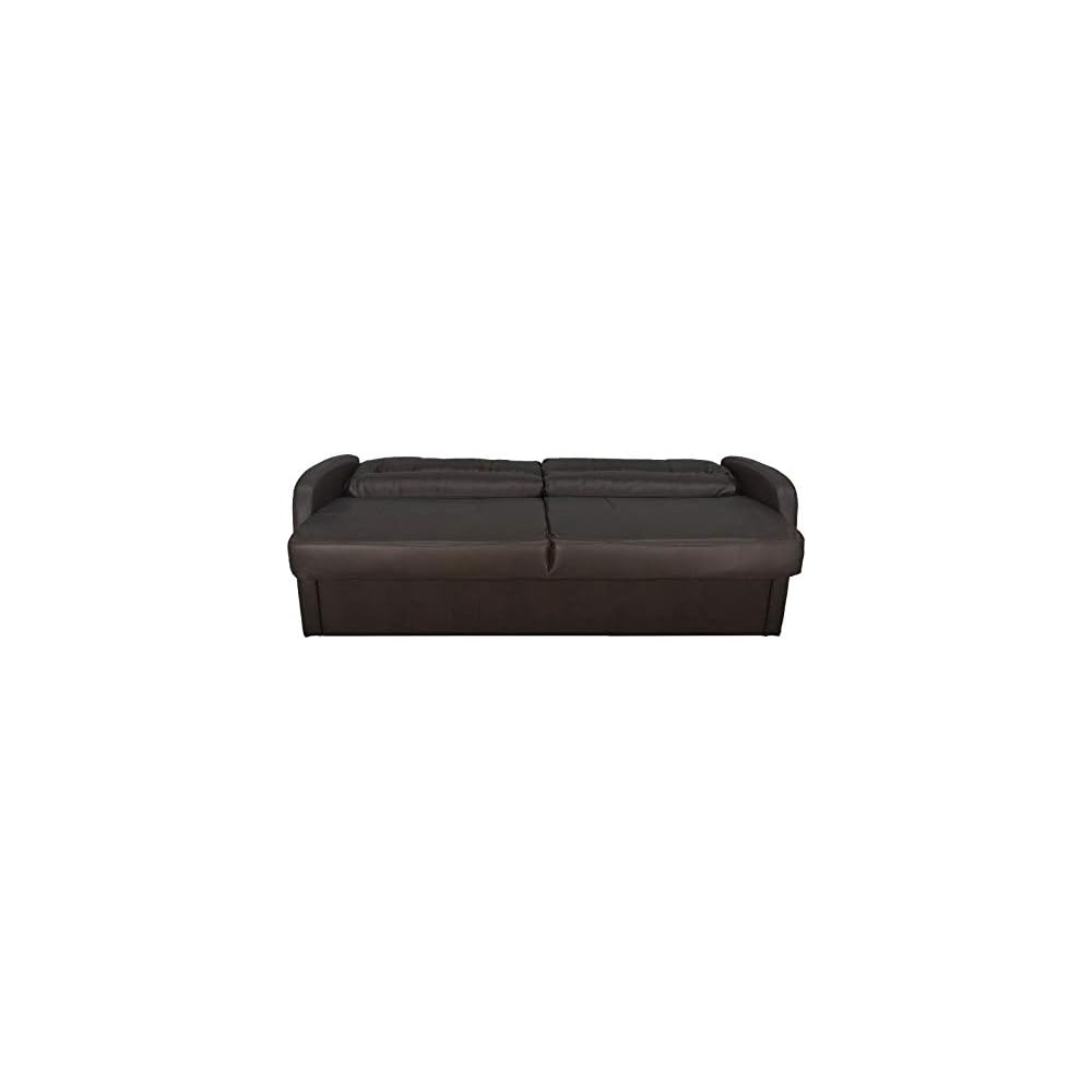RecPro Charles 65" Jack Knife RV Sleeper Sofa with Arms | RV Furniture | Zero Wall Hugger (Chestnut)