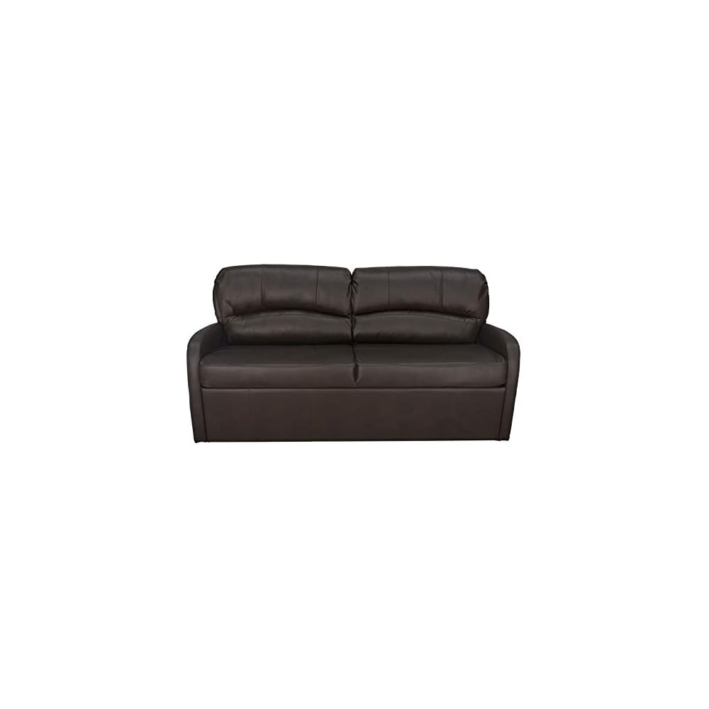 RecPro Charles 65" Jack Knife RV Sleeper Sofa with Arms | RV Furniture | Zero Wall Hugger (Chestnut)